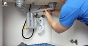 Small pipe leak under sink dripping water